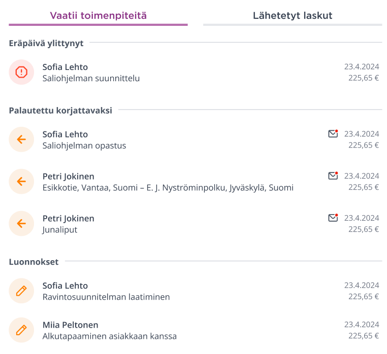 Vaatii toimenpiteitä - Lähetetyt laskut.png